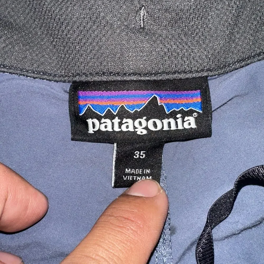 Y2k 2000s Patagonia Quandary Shorts Men 35x10 Work Swim Trunks Surf Blue 57826